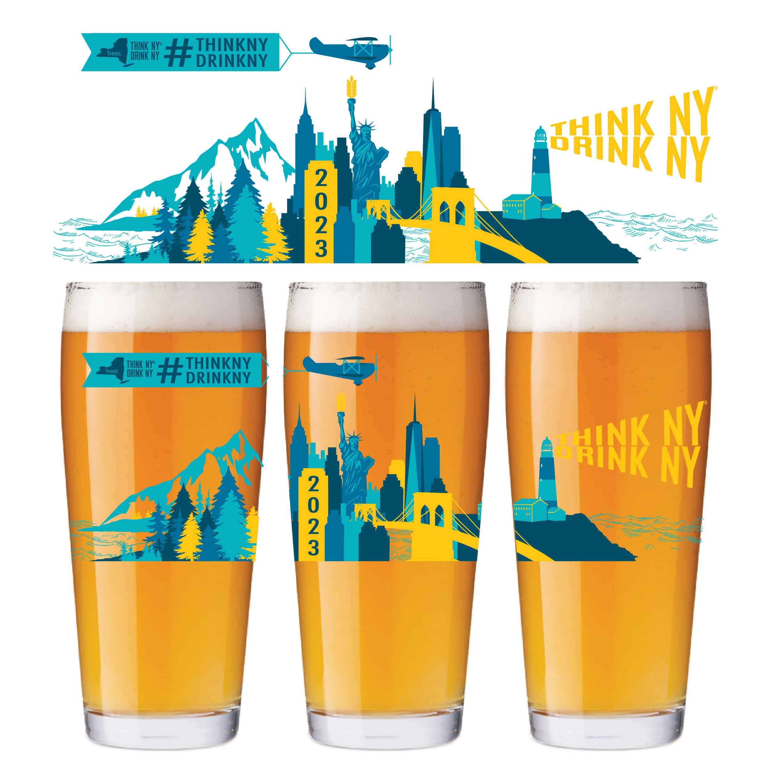 Trail Marker Pint Glasses (Set of 4) — Shop New York State Parks